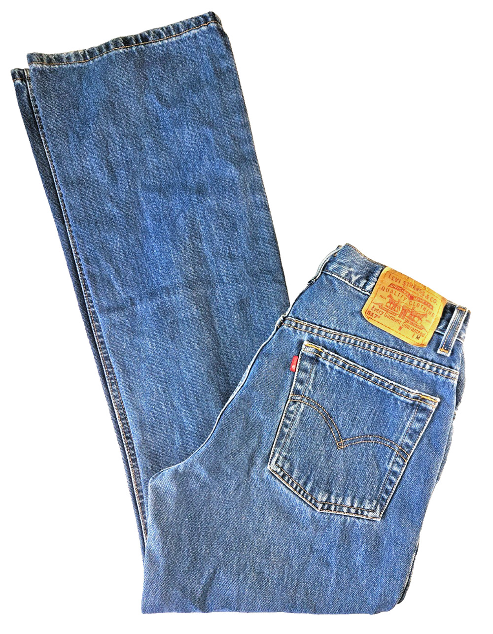 Y2K Vintage Levi's 517 Boot Cut Jeans Women's 11 JR M Blue Cotton Low Rise 1999